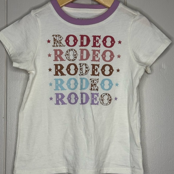 SHYANNE GIRLS' RODEO SHORT SLEEVE GRAPHIC RINGER TEE 3T - Picture 2 of 4